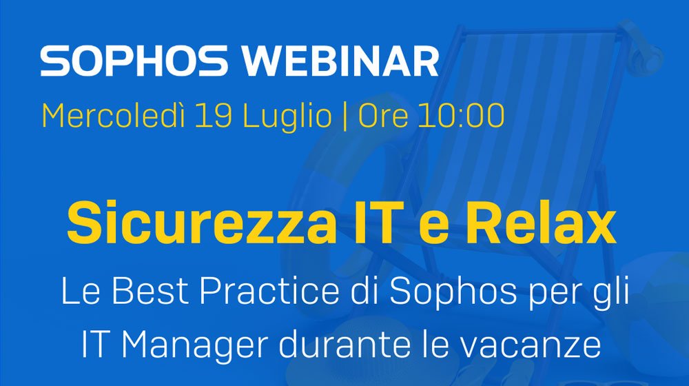 Webinar Sophos 19 Luglio 23
